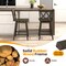 24/29 Inch Bar Stool Set of 2 Wooden Bar Chairs with Rubber Wood Frame, Adjustable Height, Modern Design
